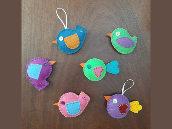 Felt Birdie Ornament Workshop